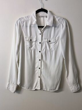 Halogen White Tencel Button Up